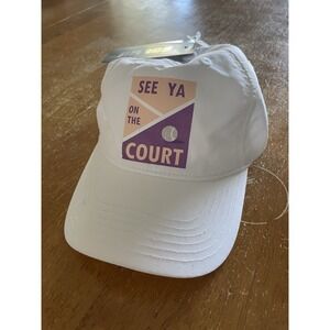 Prince Girls Tennis Hat White/Purple Sports Adjustable Running Lightweight